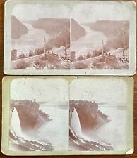 Two very rare Niagara Falls Cabinet Stereoviews circa 1890s by A. H. Wheeler NR picture