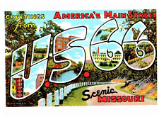 Large Letter Card Greetings from Scenic Missouri,  Advertising Postcard MO Repro picture