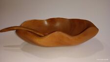 Vintage Alii Woods Honolulu Wooden Bowl With Wooden Spoon picture
