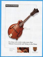 2002 Gibson F-9 Mandolin Wabash Cannonball Turkey in the Straw Vintage Photo Ad picture
