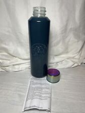 Starbucks 2022 Dark Blue Recycled Glass Water Bottle Tumbler Cup 22 Oz picture