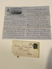1881 CUNNARD LINE SHIP LETTER MAN SHOOTING SOMEONE STAMP COVER STEAMSHIP picture
