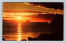 AK-Alaska, Beautiful Sunset, Land the Midnight Sun, Vintage Postcard picture