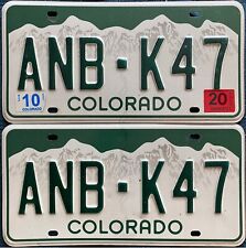 FREE SHIPPING 2020 Pair of Colorado License Plates picture