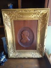 1909 President McKinley Memorial Walnut Wood Carving Gold Framed 22