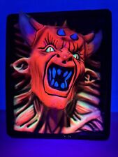 1997 R. Marino DEVIL 3D Wall Plaque Blacklight Illusions Satan Demon Halloween picture