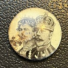 Original King George V Queen Mary Souvenir Commemorative Pin Badge England picture