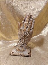 Vintage Cast Iron Hand Hook Oddities Home Decor Wall Mount Heavy Metal Creepy picture