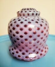 Vintage Fenton (?) Cranberry Red Coin Dot Glass Parlor Lamp Shade picture