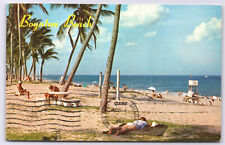 Postcard FL  Bathers and Swimmers Enjoying a Day at Boynton Beach Florida Q1 picture