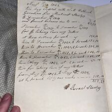 1824 Seth Holbrook Payment Record, Pentecost Israel Stanley Genealogy Swanzey NH picture