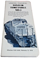 FEBRUARY 1978 UNION PACIFIC SYSTEM EMPLOYEE TIMETABLE #1 picture