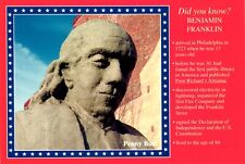 Benjamin Franklin Penny Bust Philadelphia Pennsylvania Postcard picture