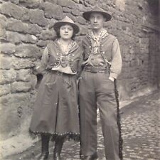 Vintage 1930s Photograph  Germany Couple In Traditional Costumes  picture