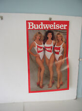1980s Budweiser Beer Poster BUD GIRLS SEXY Model Swimsuit 15 x 24 inches N O S picture