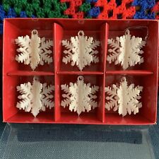 Vintage Snowflake Christmas Ornaments Trimmings etc Plastic Bradlees picture