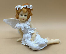 Vintage Cheri & Kalvin Female Angel Figurine In White With Glitter - Prestige picture