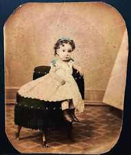 1870s~Little ID'd Girl~LG Antique Hand Tinted Photo~Fayette Co., PA~Died Young picture