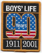 1911 - 2001 Boys' Life 90th Ann. Left Twill Patch Boy Scouts of America BSA picture
