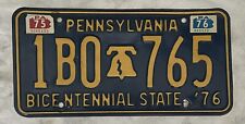 Vintage Pennsylvania PA Bicentennial State '76 License Plate w/ 1975 & 1976 Tags picture