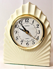 Ingraham Porcelain Quartz Clock Art Deco Style 6.25