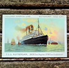 c1910 - 1919 Holland America Line TSS Rotterdam Steamer Ship Postcard Unposted picture