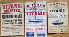 Titanic Posters White Star Line 1912 Old Vintage Antique Ocean Liner Boat Ship picture