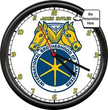 International Brotherhood Of Teamsters Horses  Wheel Your Name Sign Wall Clock picture