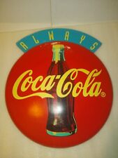 Vintage COCA-COLA SIGN Bottle Always Coca-Cola Coke Distressed picture