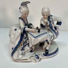 Vintage KPM Königliche Porzellan Manufaktur Colonials Playing Chess Figurine picture
