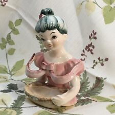 Vintage Enesco  Lipstick Ring Holder Milady's Valet Pink Lady Figurine JAPAN  picture