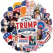 50pcs Random President Donlad Trump Stickers American Flag MAGA picture