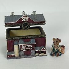 Boyds Bears Uncle Bean's Treasure Box Barn with Mini Bear Trinket Box red tiny picture