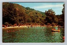 Big Sur CA-California, Big Sur Lodge Swimming Pool, Antique Vintage Postcard picture