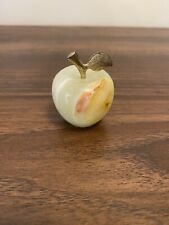 Miniature Marble Apple with Gold Colored Stem 1.75