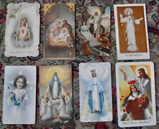 Vintage Holy cards 8 1934 1960's Catholic saints Jesus Mary Holy Family Therese picture