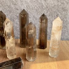 1LB Natural smoky obelisk crystal wand point healing 6-7pcs C173 picture