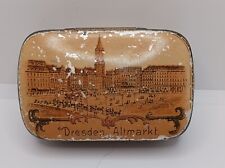 Vintage Antique German Chocolate Hinged Tin Dresden Altmarkt-Richard Selbmann picture