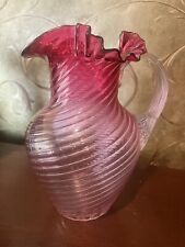 Exquisite Early American Swirl Glass Pitcher picture
