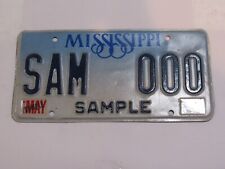 vintage Mississippi Sample 000 1994 embossed metal license plate tag May auto picture