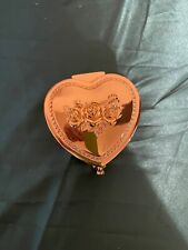 small trinket box heart shape gold tone picture