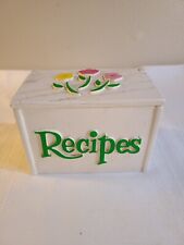 Vintage 1985 Made for LTD Recipe Box Floral Box Made In U.S.A.   picture