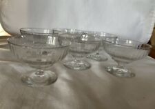 Vintage Footed Dessert Bowls 5oz. Glass Set of 6 picture