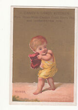 J Candy's Candy Kitchen Washington Ave Fevrier February Mask Vict Card c1880s picture