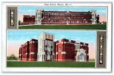 c1920's High School Campus Building Multiple View Mexico Missouri MO Postcard picture