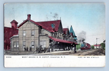 1905. WEST SHORE RAILROAD DEPOT, KINGSTON, NY. PUB BY WM O'REILLY. POSTCARD CK28 picture
