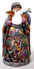 Russian Christmas Magnificent Masterpiece Wood Handmade Santa Vintage Style #38 picture