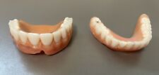 Vintage False Teeth Full Upper Lower Dentures Dental Oddity Display picture