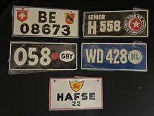 1954 WHEATIES Mini Bicycle License Plates, Lot Of 5 Plates picture