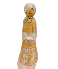 Vintage Old Antique Fine Hand Carved Beautiful Wooden Woman Figure / Statue picture